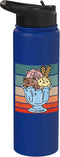 Fun Cat ice cream Dessert Ice cream bowl Chocolate Vanilla Stainless Steel Insulated Water Bottle