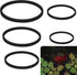 5pcs Aquarium Floating Plant Rings, Foam Floating Plant Corral, Fish Feeding Rings for Keeping Plants in Place (Black)