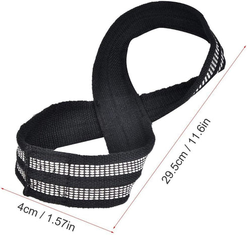 FTVOGUE Figure 8 Weight Lifting Straps, Dead Wrist Strap for Pull-ups, Powerlifting Gym Equipment