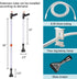 PULACO Quick Water Changer Aquarium Gravel Cleaner, Fish Tank Sand Cleaner Kit with Free Brush and Air-Pressing Button