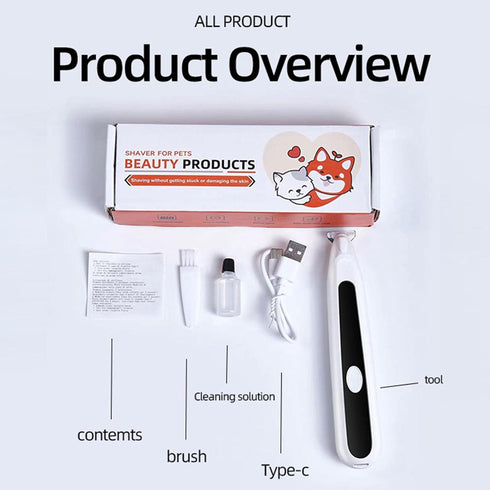 JINPIAOPIAO Trimmer Professional Electric Hair Cutter Pet Grooming Scissors Electric for Cats Dogs with Low Weight ABS