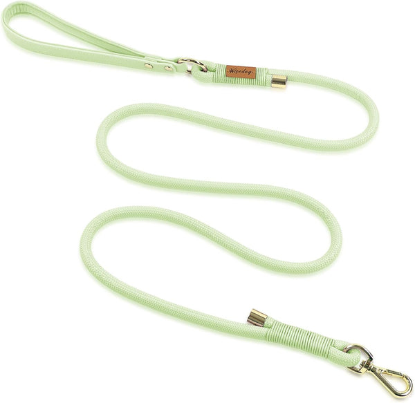 Wisedog Heavy Duty Polyester Rope Dog Leash - Soft Padded Handle, Braided Pet Leash 5 Ft/6 Ft for Small Medium Large