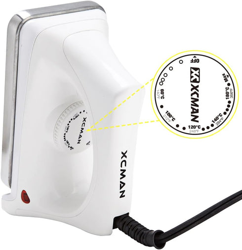 XCMAN Ski Snowboard Waxing Iron 120V 800W, Dimpled Base Plate, High Temperature Control Accuracy