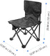 balacoo Portable Foldable Fishing Chair with Oxford Cloth and Carry Bag, Small Gray Striped Camping Chair for Outdoor