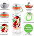 Home Tune 23oz Kids Water Bottle for School Boys, BPA FREE Tritan, Leak Proof Flip Top Lid, Carry Handle - Dinosaur.