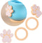 Silicone Plug and Stand for Dog Treat Toy, 2pcs Paw Stoppers and 2pcs Round Stands for Holders