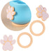 Silicone Plug and Stand for Dog Treat Toy, 2pcs Paw Stoppers and 2pcs Round Stands for Holders