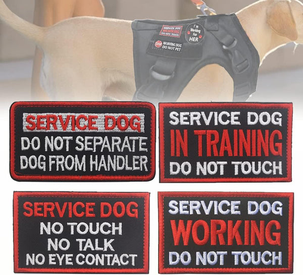 Working Service Dog Tag: No Touch & Talk Pet Patch for Training Vest & Gear