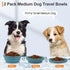 Kytely 2 Pack Medium Collapsible Dog Bowls (650ml), Portable Travel Food Water Bowl with Clasp for Outdoor