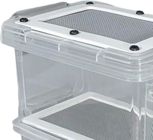 Genrico Flour Breeding Kit | Stable Multi-Layer Container with Breathable Filter, Silk Watching | for Reptiles