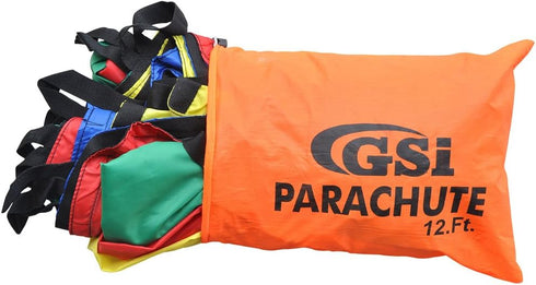 (12 GSi Kids Play Parachute Rainbow Parachute Toy Tent Game for Children Gymnastics Cooperative Play and Outdoor
