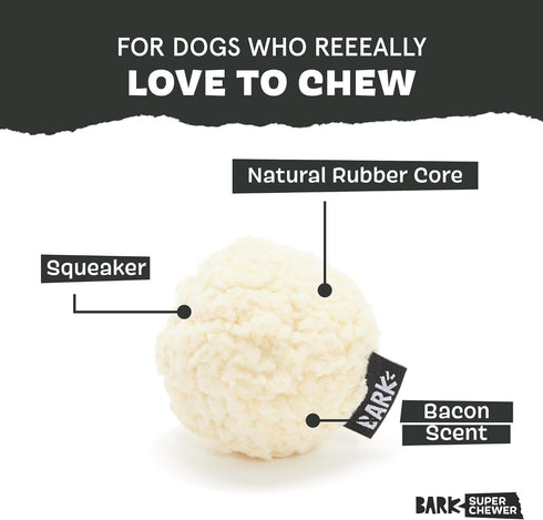 Barkbox Potato 2-in-1 Dog Toy, Tough Plush Squeaky Chew Toy for Large Dogs