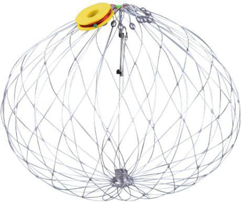 Automatic Opening Closing Fishing Net Cage Crab Traps for Crabbing Fishing Net Bait Shrimp Cage Steel Wire Crab Nets