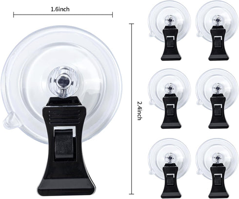 SLSON Fishes Veggie Seaweed Plant Suction Cup Clip Feeding Tool, 6 Pack Black Aquarium Accessories for Fish Tank