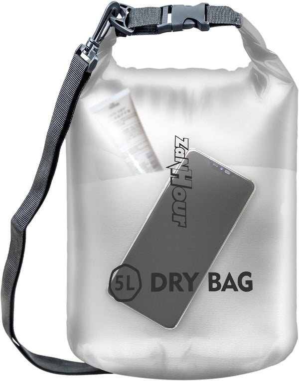 Waterproof Dry Bag - Roll Top Transparent Storage Bag 2L/5L/10L/20L for Traveling, Swimming, Kayaking