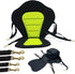 Universal Deluxe Kayak Seat Back, Padded Fishing Boat Seat with Adjustable Strap and Storage Bag