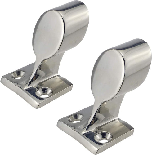 keehui Pair Heavy Duty 316SS 60° Marine Boat Stanchion Hand Rail Fitting LEFT-FRONT for 7/8" Tube
