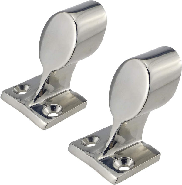 keehui Pair Heavy Duty 316SS 60° Marine Boat Stanchion Hand Rail Fitting LEFT-FRONT for 7/8" Tube