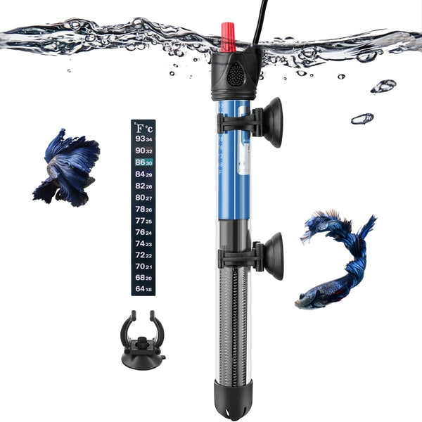Hitop Adjustable Aquarium Heater, Submersible Glass Water Heater for 5 – 70 Gallon Fish Tank (100W)