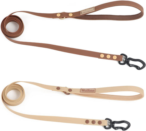 Waterproof Dog Leash Carabiner Leash for Dogs Soft Handle Easy Care 5ft*15mm*2.0mm Sand