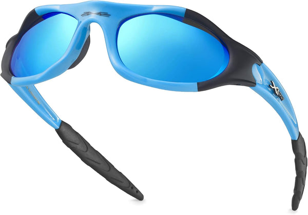 X LOOP Youth Sports Polarized Sunglasses for Boys, Kids, Teens Age 8-16, Baseball Wrap Around UV400