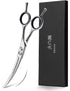 6" Hair Cutting Scissors, Professional Curved Grooming Scissors for Small Dogs, Cats & Hairstyle Barber Haircut Shears
