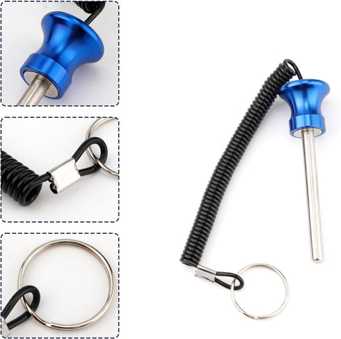 Magnetic Weight Stack Pin, 0.31 Inch Diameter Weight Loading Pin with Pull Rope for Gym Dropset Weight Machine