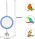 Hypeety Pet Bird Mirror with Bell, Interactive Parrot Toy for Cockatiel, Parakeets, Canaries, Budgie (Blue)