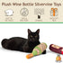 KittiLush 2-Pack Organic Silvervine Catnip Substitute Toys - 100% All-Natural Refillable Wine Bottle Kicker