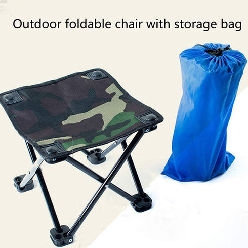 HomeTow 12Lx12 11H Outdoor Folding Chairs Stools Portable Camouflage Chair for Camping Fishing Hiking Gardening Outdoor