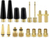YASI Bicycle Presta Schrader Valve Adaptor, 16PCS Brass Bike Pump Adapters, Inflatable Toys Nozzle Inflator Adapter