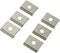 YakAttack FeelFree UniTrack Aluminum Kayak Adapter, 6 Pack, Adapter Plates only (AAP-1012-6)
