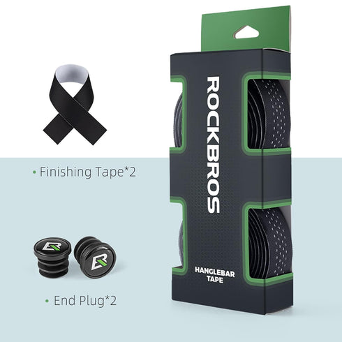 ROCKBROS Bike Handlebar Tape - Grip Tape Wrap for Road Bike, Bicycle Handlebar Grip Tape, White