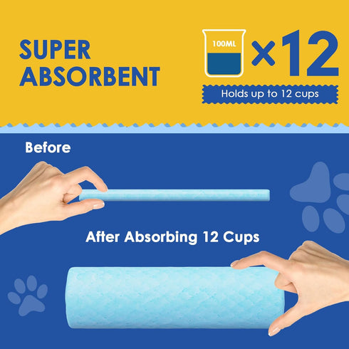 36"x36", 30 Pack 3X-Large 6 JollyMate Dog Pee Pads Extra Large Super Absorbent Pet Training Pads with Adhesive Tabs