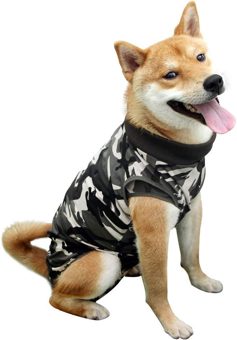 Dog Recovery Suit, Abdominal Wound Puppy Surgical Clothes, Post-Operative Vest, Camouflage