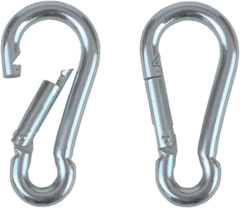 Heavy Duty Stainless Steel Carabiner Spring Snap Clip Link Hooks, 200-500lb Load, 2, 6 & 12 Packs