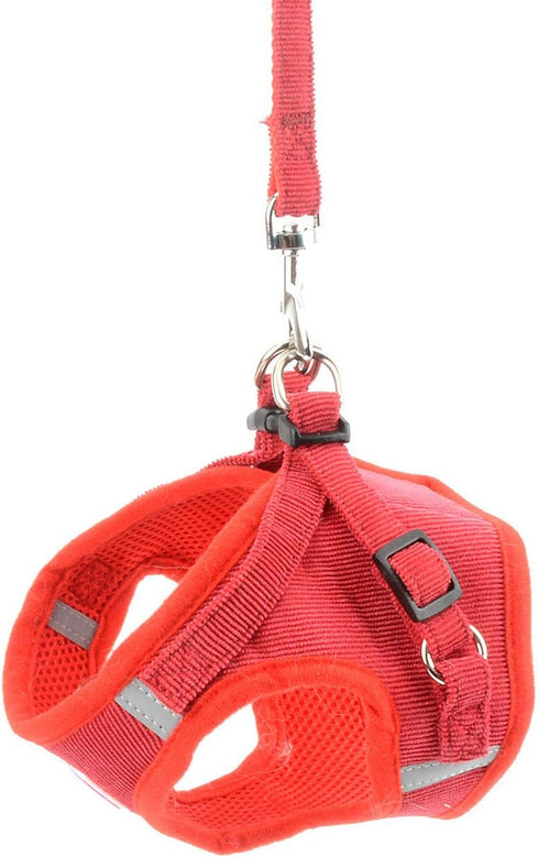 Zunea No Pull Dog Harness and Leash Set for Small Dogs, Adjustable Reflective Vest Harness for Chihuahua, Red XS