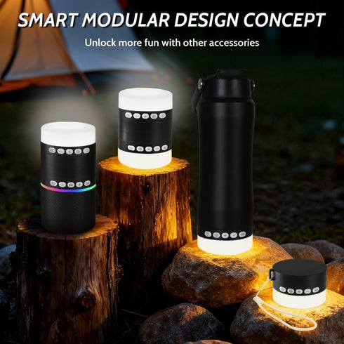 2-in-1 5 4 Sports Water Bottle with Camping Lantern, Detachable LED Lights with Brightness Modes & SOS, Insulated Water