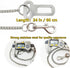 JLEivvi Dogs(60cm) Stainless Steel No chew Dog Car Seat Belt, Stainless Steel Dog Car Seat Belt Vehicle Travel Dog