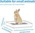PODOO Rabbit Litter Box Training Potty Tray for Guinea Pig & Small Pets Spacious Grid Pan with Low Entrance, Easy-Clean