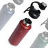 Insulated Sports Water Bottle with Straw Lid, 3 Lids, 40 Oz, Brick Red, Dishwasher Safe & BPA Free