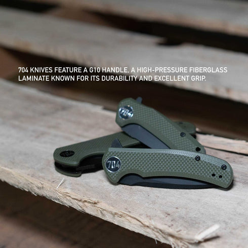 704 Gear V2 3.74" 14C28N Urban Ranger | EDC Folding Pocket Knife with Ambidextrous Thumbstud and Crossbar Lock | Blade
