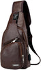 Generic Crossbody Bag Leather Sling Bag Shoulder Backpack, Leather Crossbody Sling Bag with