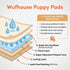 WUF HOUSE 5-Layer 35 24, Pack 40 WUFHOUSE Potty Pads for Dogs - Extra Large with Absorbency, Leak Proof Odor Control