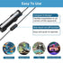 DaToo 6Inch IP68 Submersible Aquarium Light Fish Tank Light Bubbler Wall with Air Bubble Hole Waterproof Color Changing