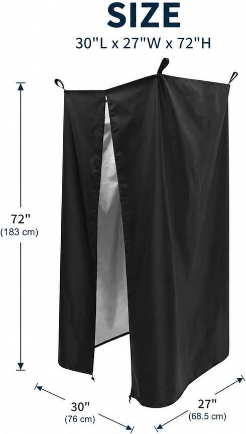 (30" 27" 72" Boat Privacy Changing Tent - Marine Instant Privacy Room Curtain for Changing Clothes, Portable Toilet