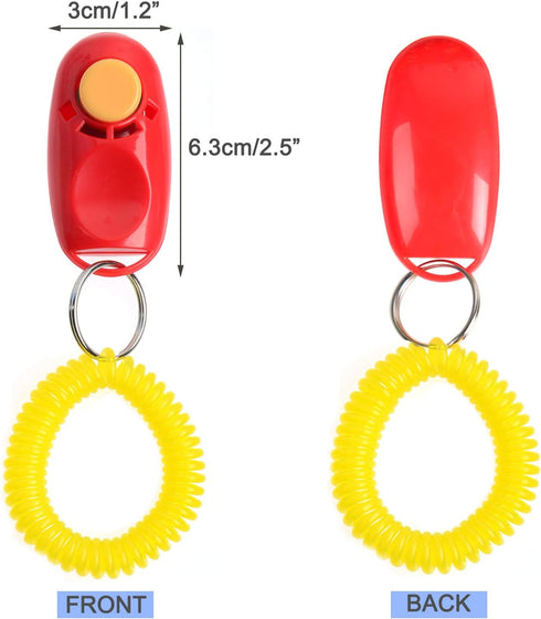 Coolrunner 7pcs Universal Animal Pet Dog Training Clicker, 7 Color with Wrist Bands Strap