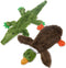 Best Pet Supplies 2-in-1 Stuffless Squeaky Dog Toys, Soft Durable Fabric for Small and Large Pets, Multicolor/Alligator