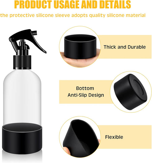6 16 oz 12 24 oz Zubebe Pcs Silicone Bottle Boot Protective Silicone Sleeve Bottom Washable Rubber Base Accessories Non