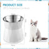 2 Pcs Elevated Cat Bowls Adjustable Raised Cat Feeder Non Slip Cat Food and Water Bowl with Stand Safe Stainless Steel Cat Bowls with PET Food Stand for Feeding Eating Pets (White)